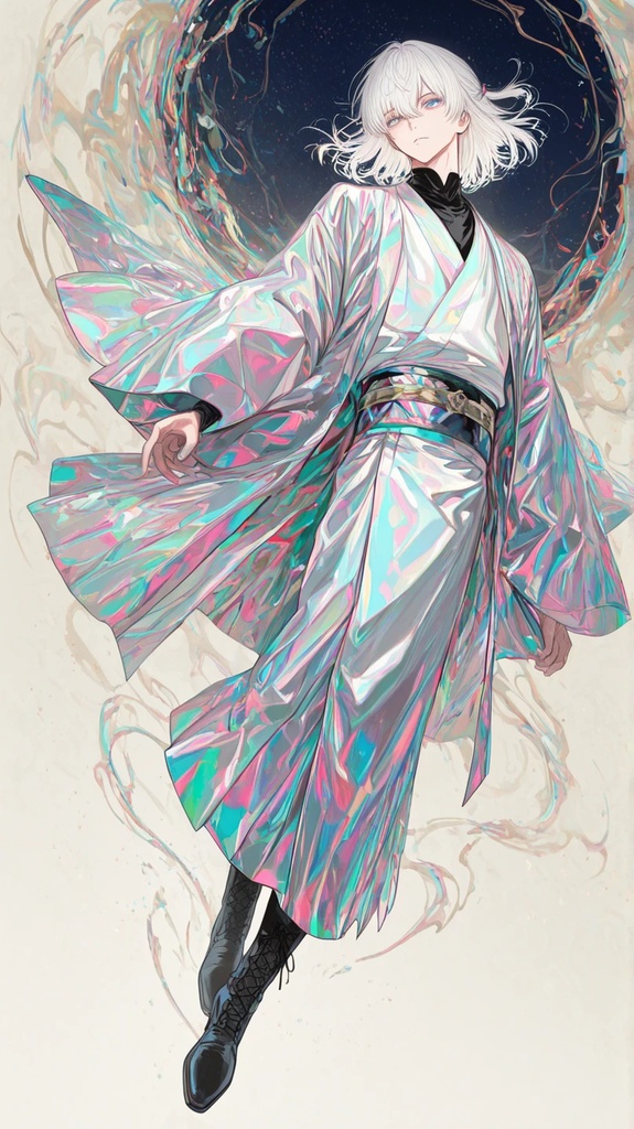 【立ち絵| ダークファンタジー男性】氷華の使者セット