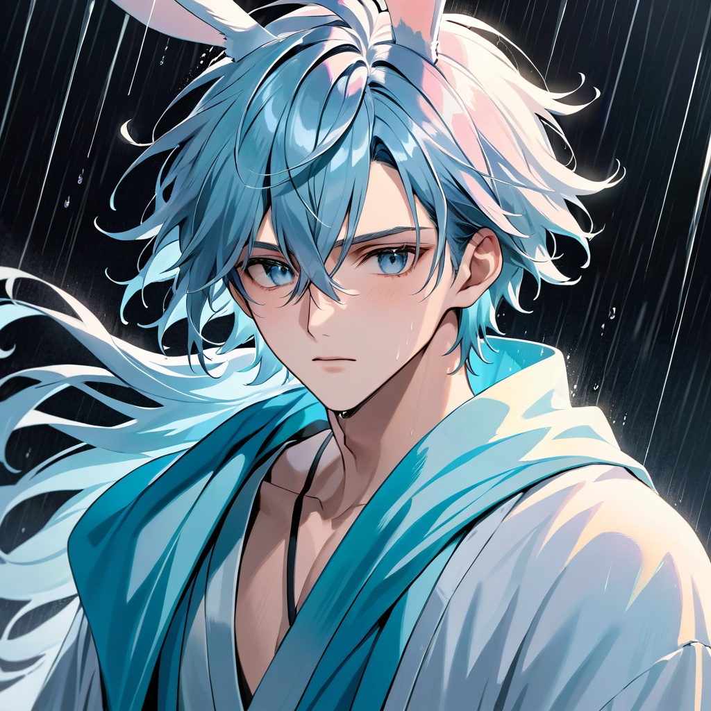 【アイコン|うさ耳男子セット】心雨の兎
