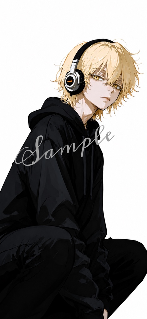 【スマホ壁紙】ヘッドホン男子