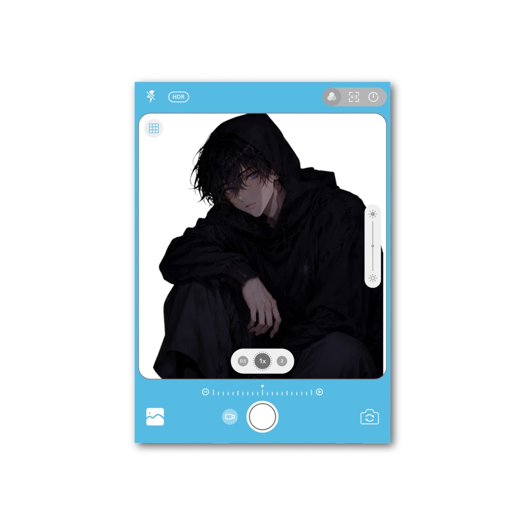 【チェキ風カード】フード男子