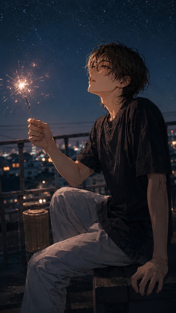 Ritsu 夏夜の余白｜スマホ壁紙・イラストセット