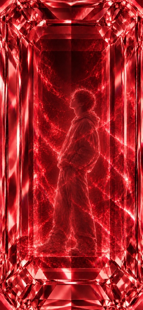 Prismatic Solitude — 七色の宝石に沈む青年【スマホ壁紙7枚セット】