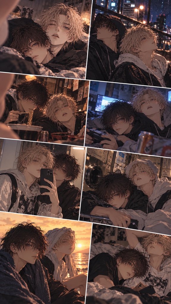 【イラスト集】Dahlia＆Soleil｜Days We Never Posted — Off Shot Collection 12【スマホ壁紙】