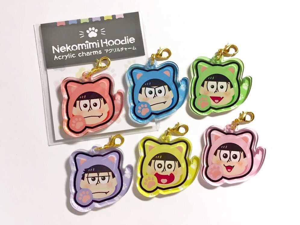 【むつごセット】ねこパカアクリルチャーム