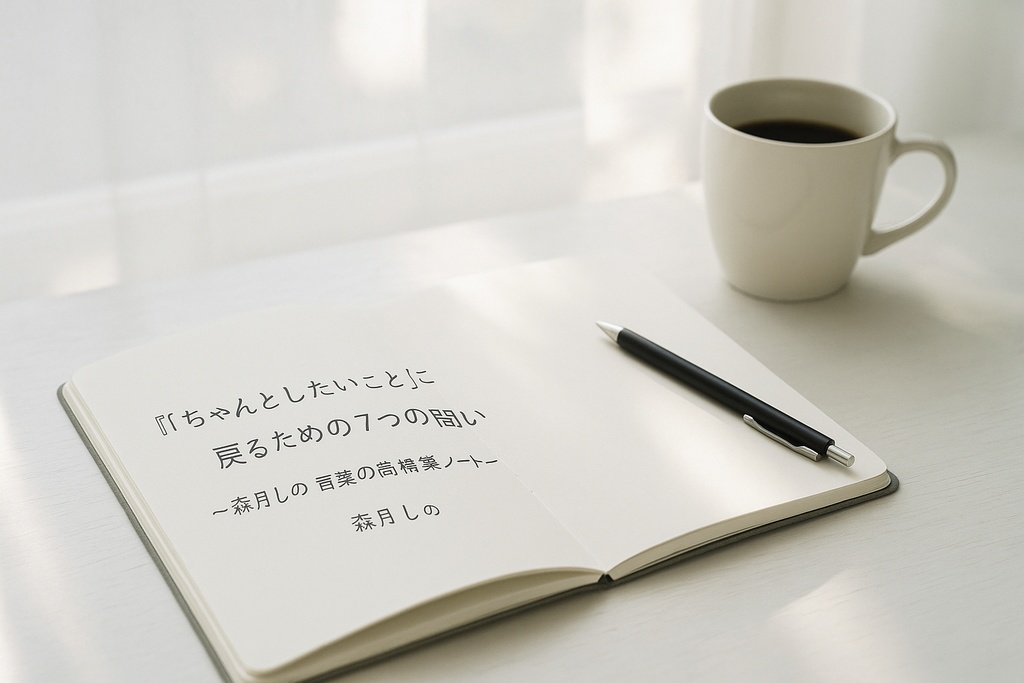 『ちゃんとしたいこと』に戻るための7つの問い|森月しの 言葉の再構築ノート(PDF)