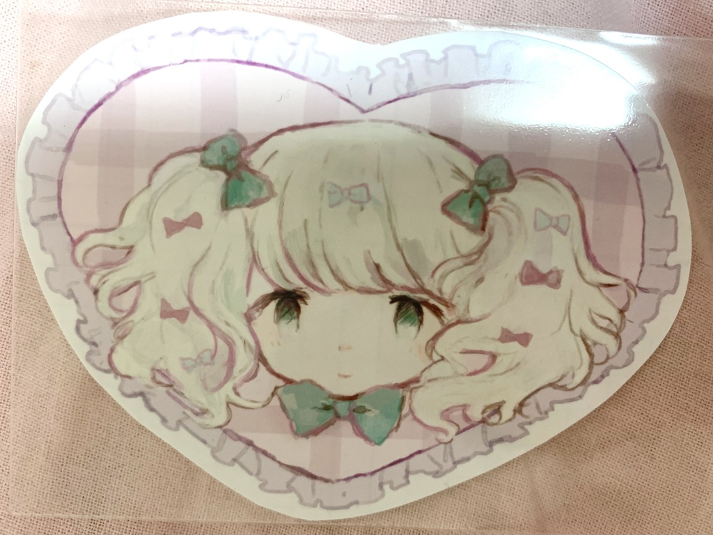 女の子(ピンク系) シール