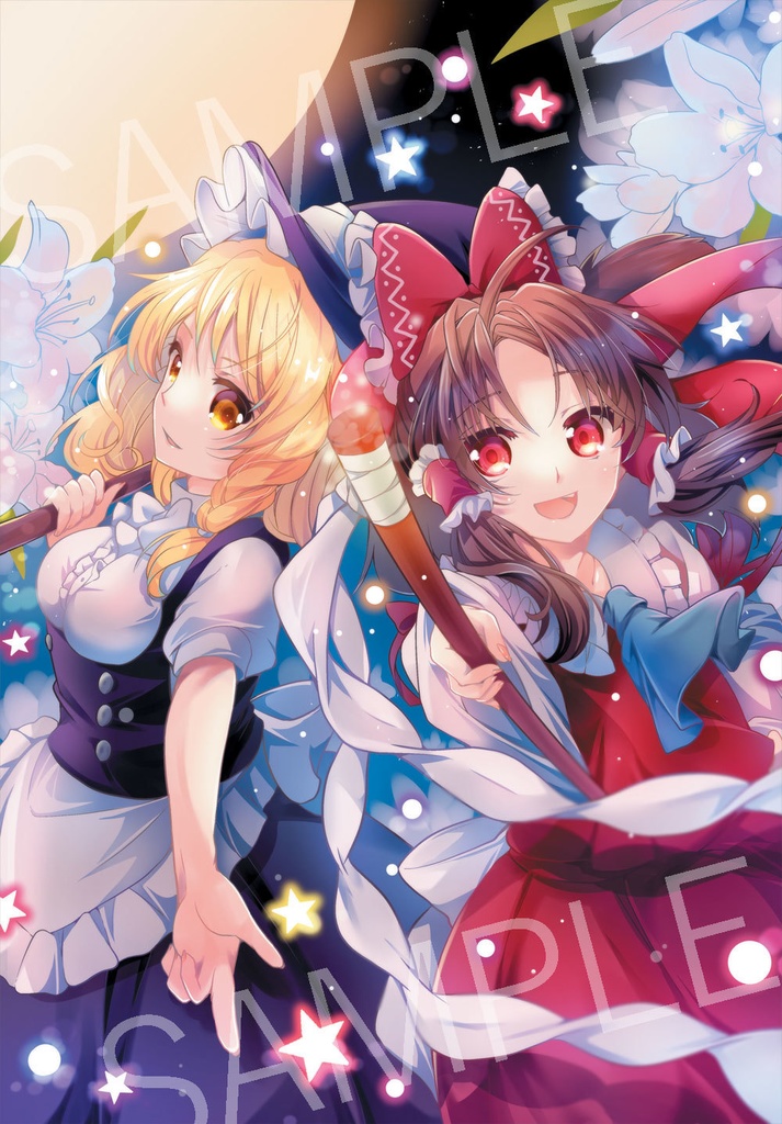 【秋例12】霊夢＆魔理沙　紺珠伝風A4クリアファイル