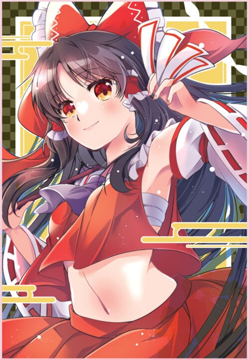 【秋例13】霊夢さん金キラポストカード