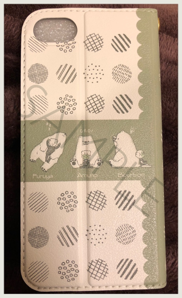 トリプルフェイスくまのまったりスマホケース