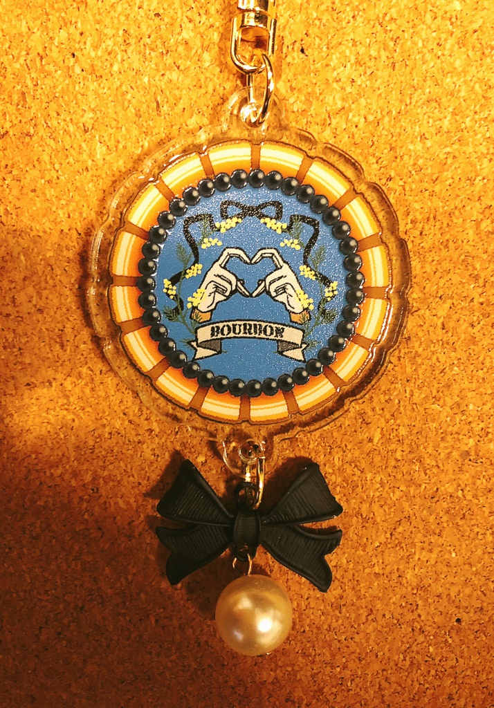 ロゼット型アクリルキーホルダー(バーボンver.)