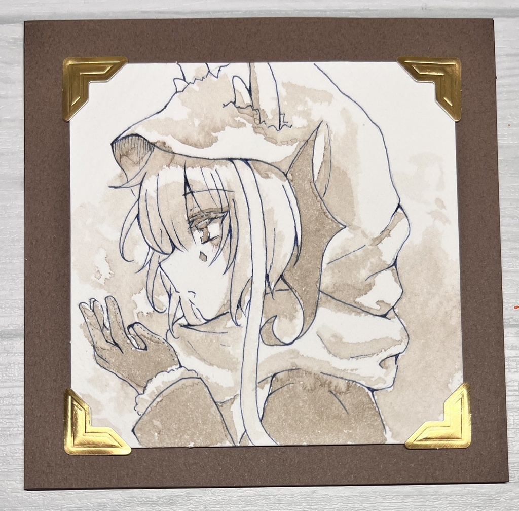 天然素材の絵の具、万年筆インクの原画