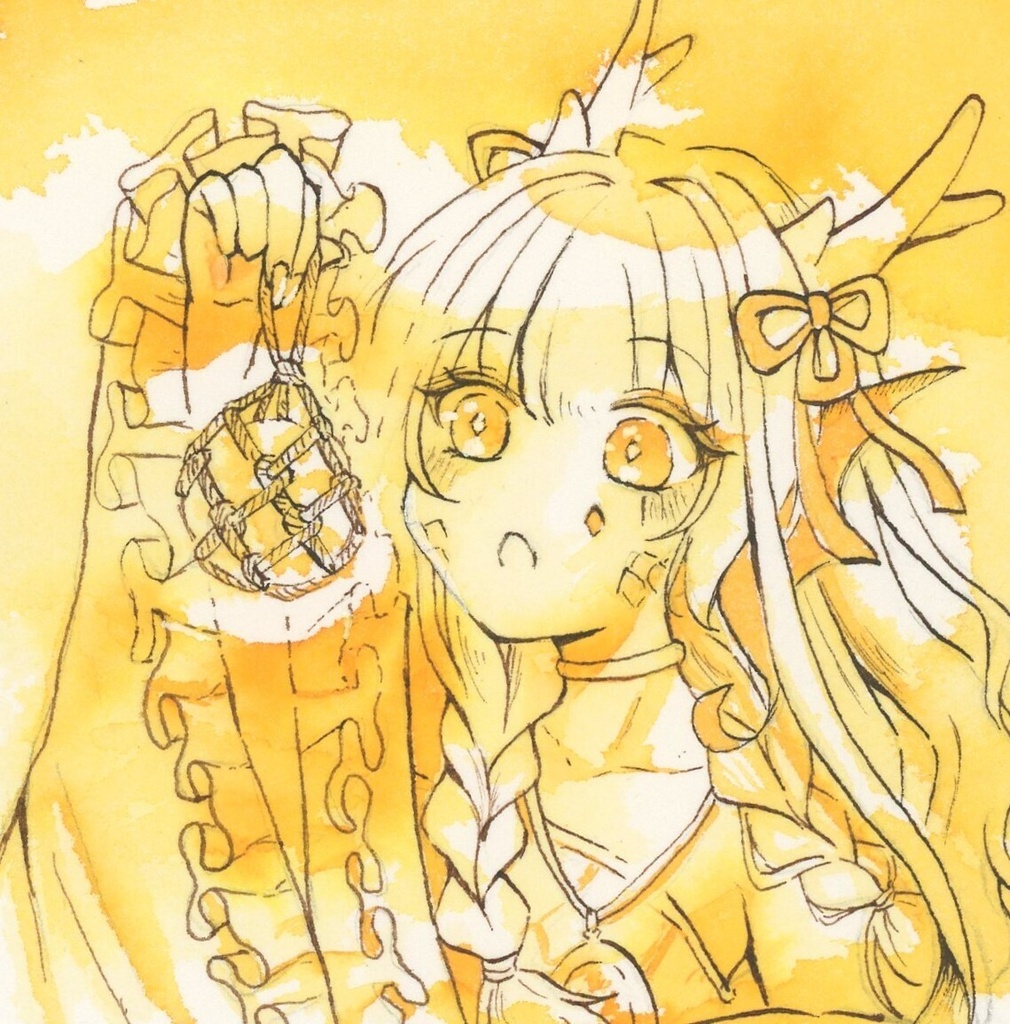 万年筆インクイラスト原画