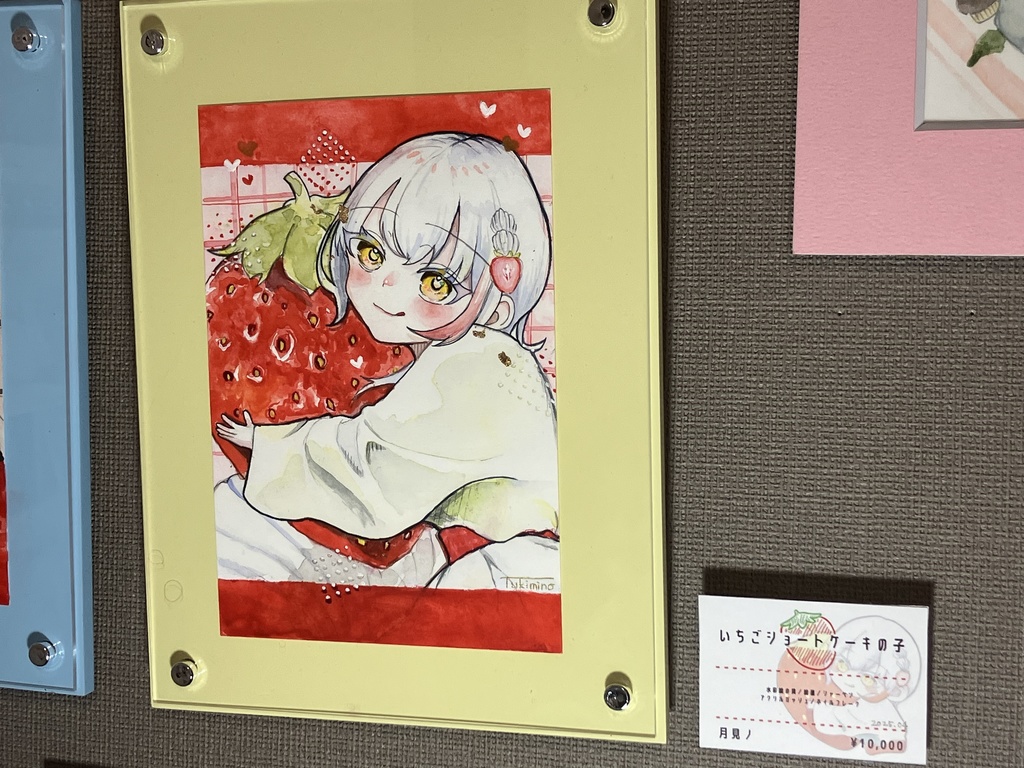 【透明水彩原画】いちごショートケーキの子