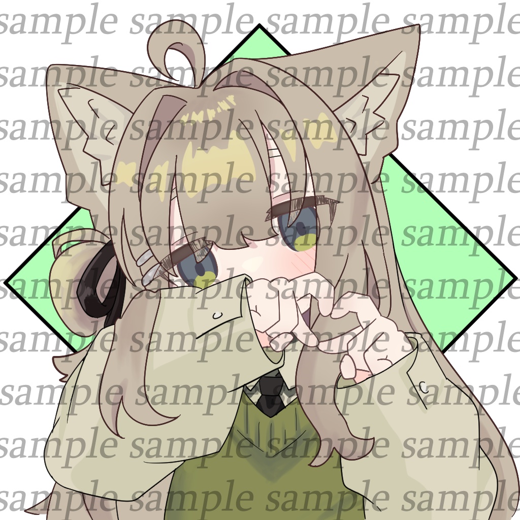 VRChatキプフェルステッカーイラスト5枚