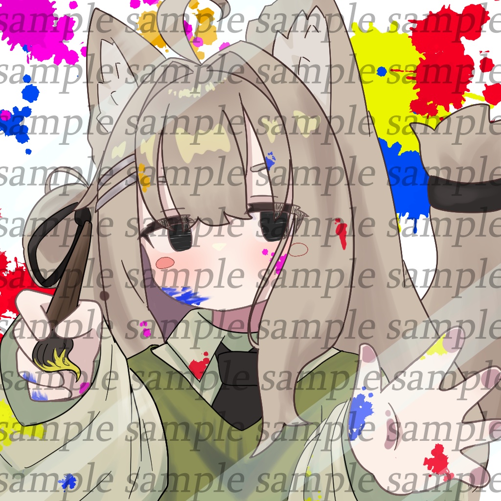 VRChatキプフェルステッカーイラスト5枚