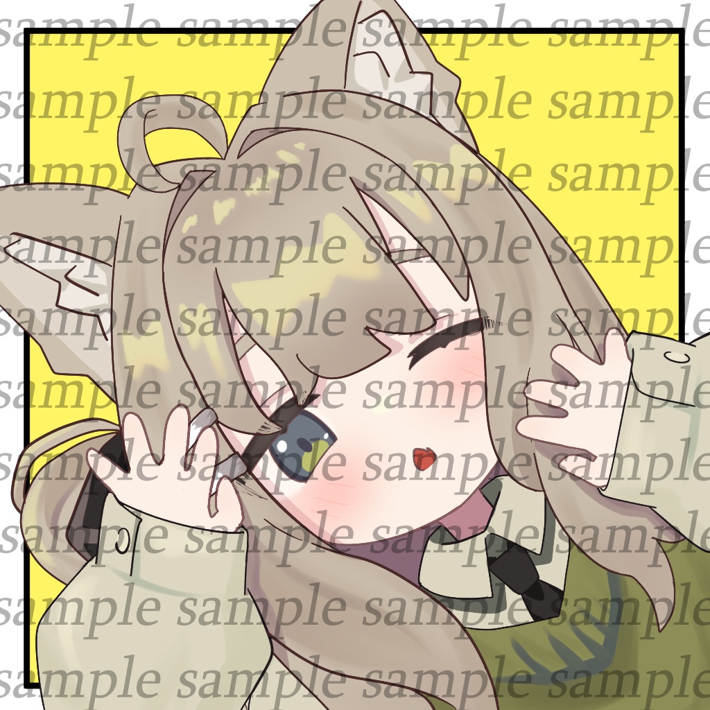 VRChatキプフェルステッカーイラスト5枚