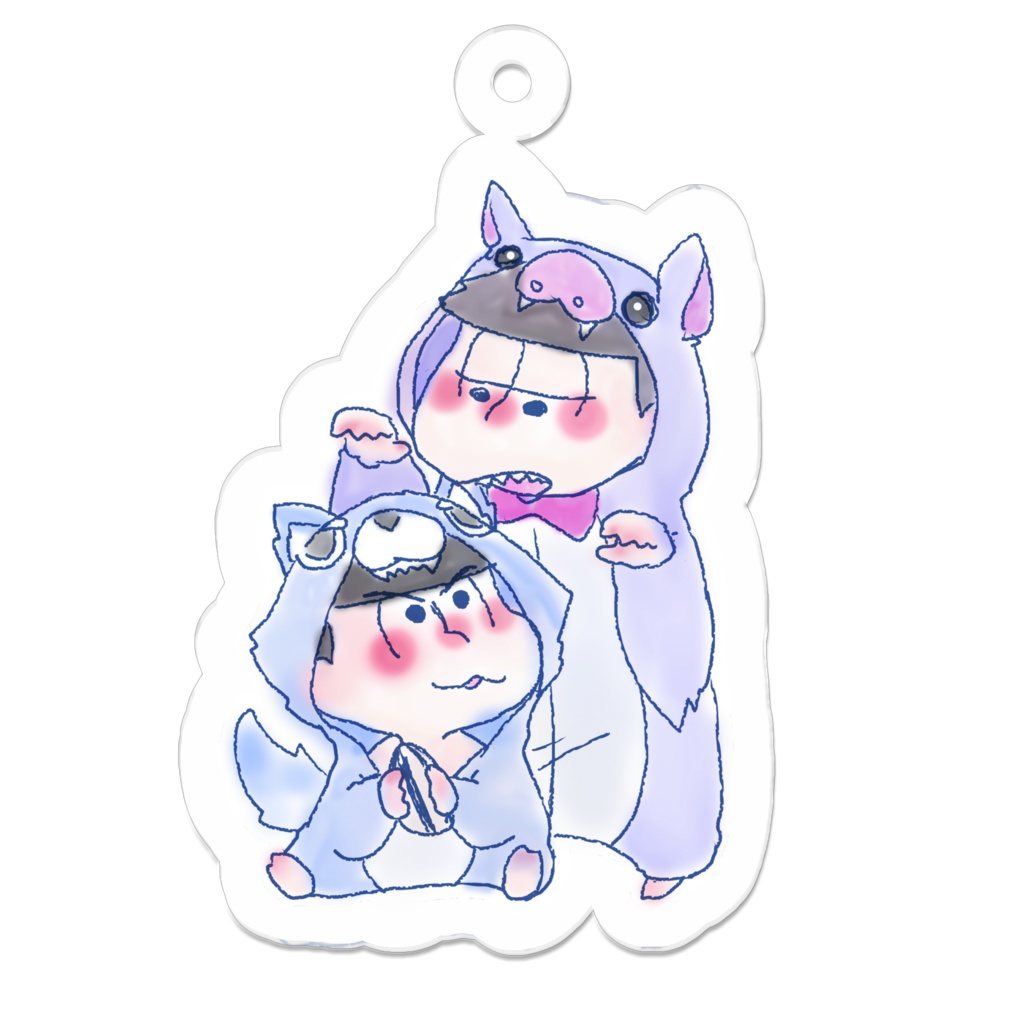 色松アクリルキーホルダー
