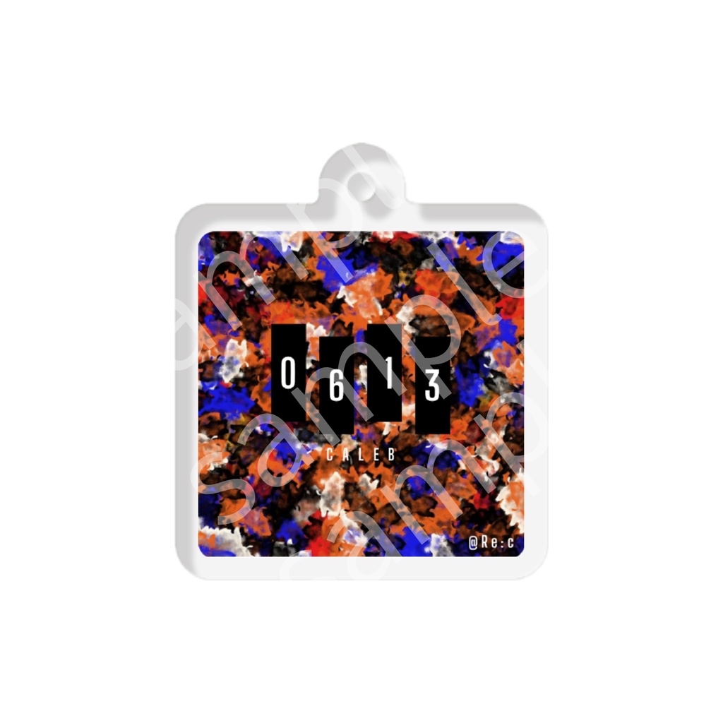 恋と深空イメージ 手描きペイント風4cm正方形アクリルキーホルダー