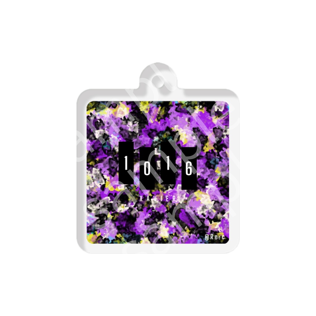 恋と深空イメージ 手描きペイント風4cm正方形アクリルキーホルダー