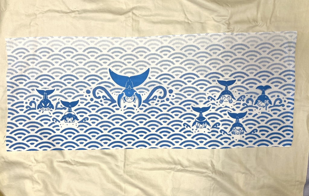 イルカのフレンズ手ぬぐい