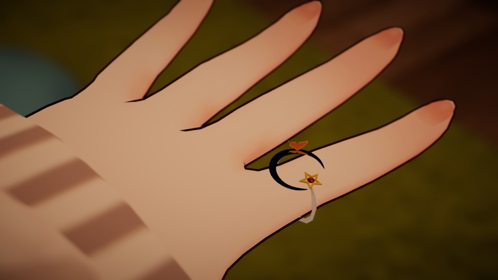 月と蝶々のアクセサリーセット