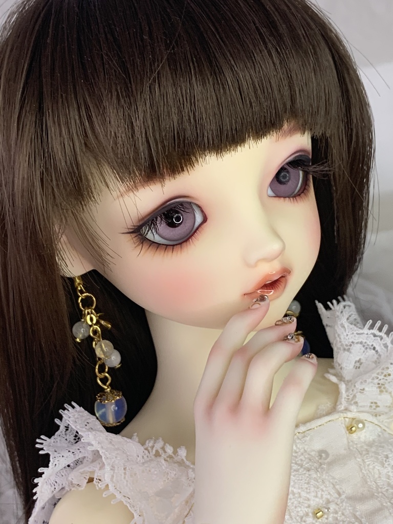 ドールとオーナーお揃いピアス✳︎・:*+.