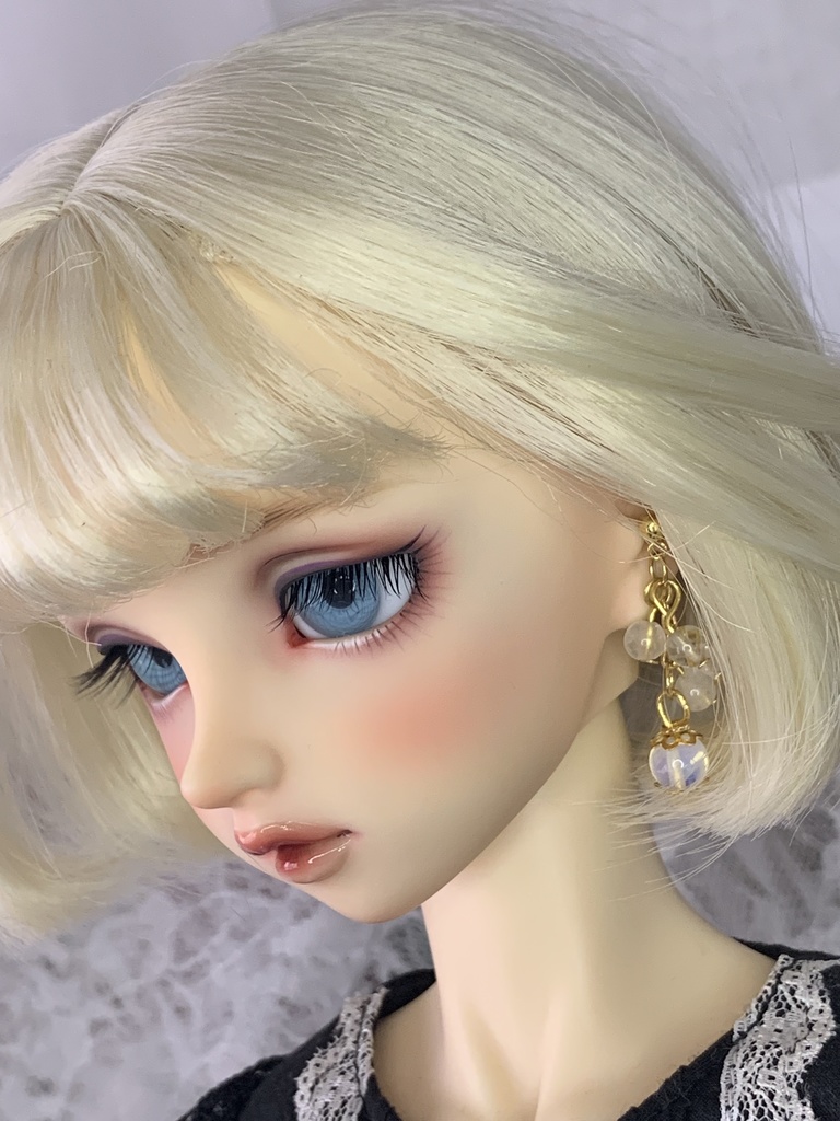 ドールとオーナーお揃いピアス✳︎・:*+.