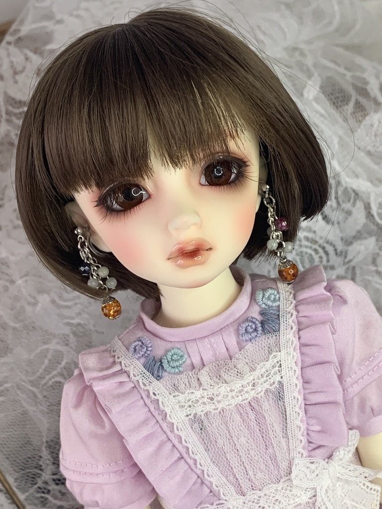 ドールとオーナーお揃いピアス✳︎・:*+.