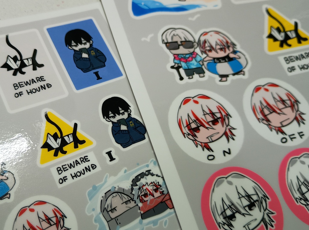 ウォといぬ、oneといぬシール