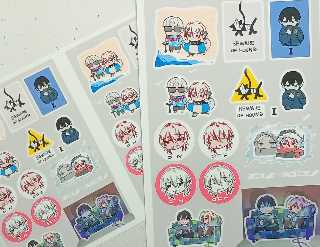 ウォといぬ、oneといぬシール