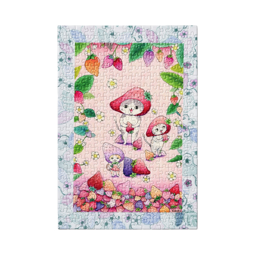 大好きないちごに囲まれて 300ピース パズル