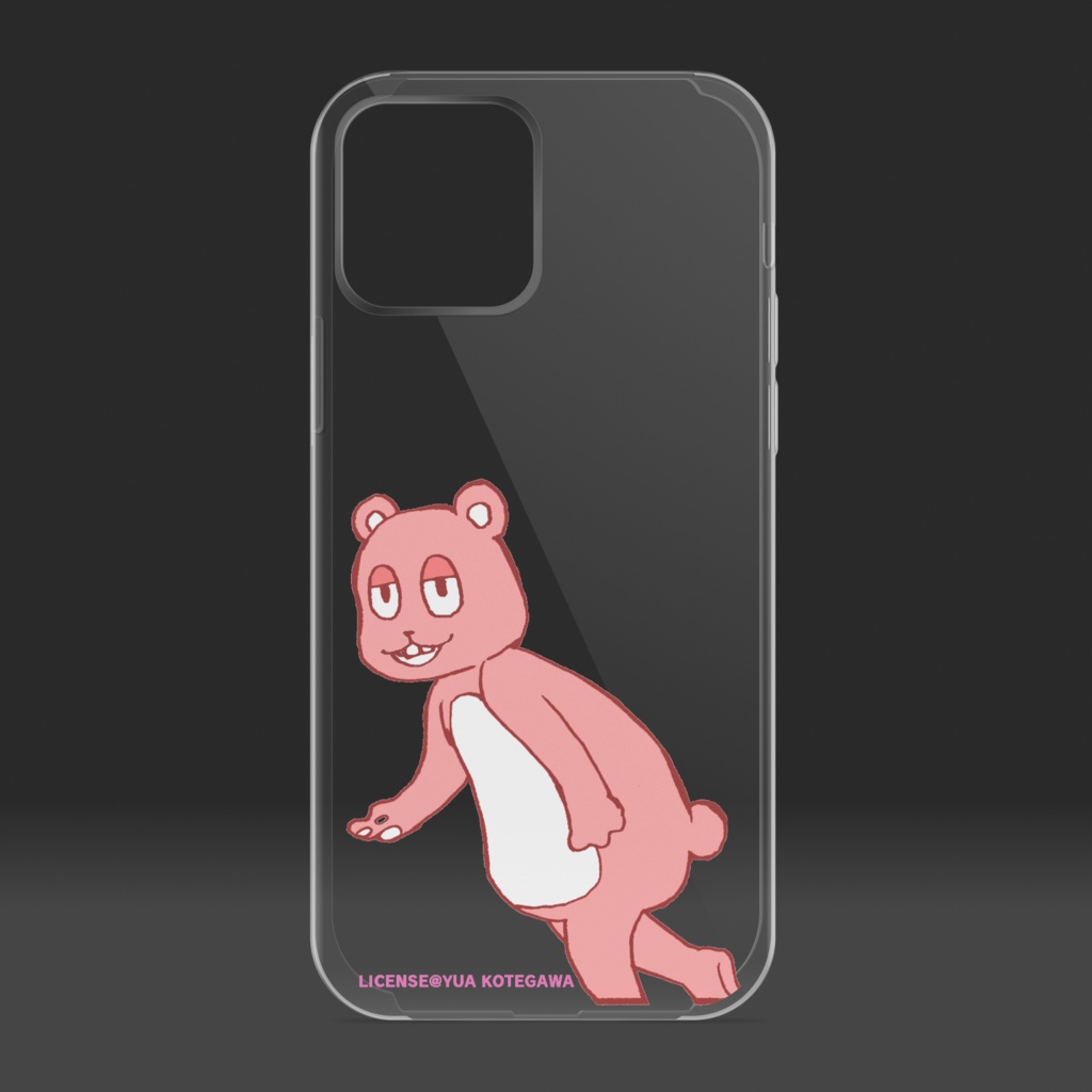 LICENSE くまぽん5号 クリアiPhone12/12Proケース
