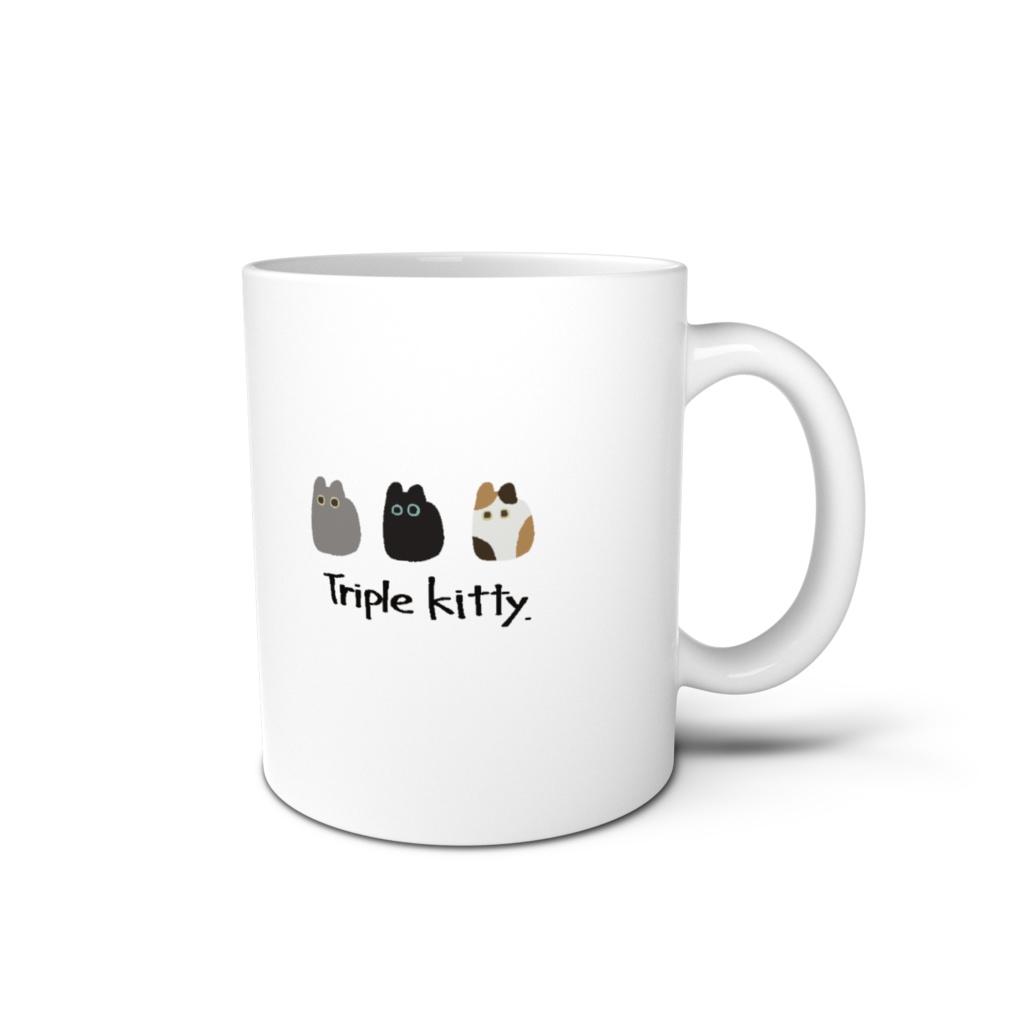 トリプルこねこマグカップ