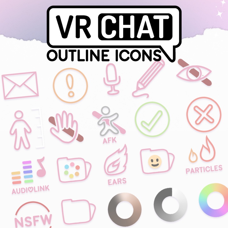 VRChat Custom Icons OUTLINE VERSION
