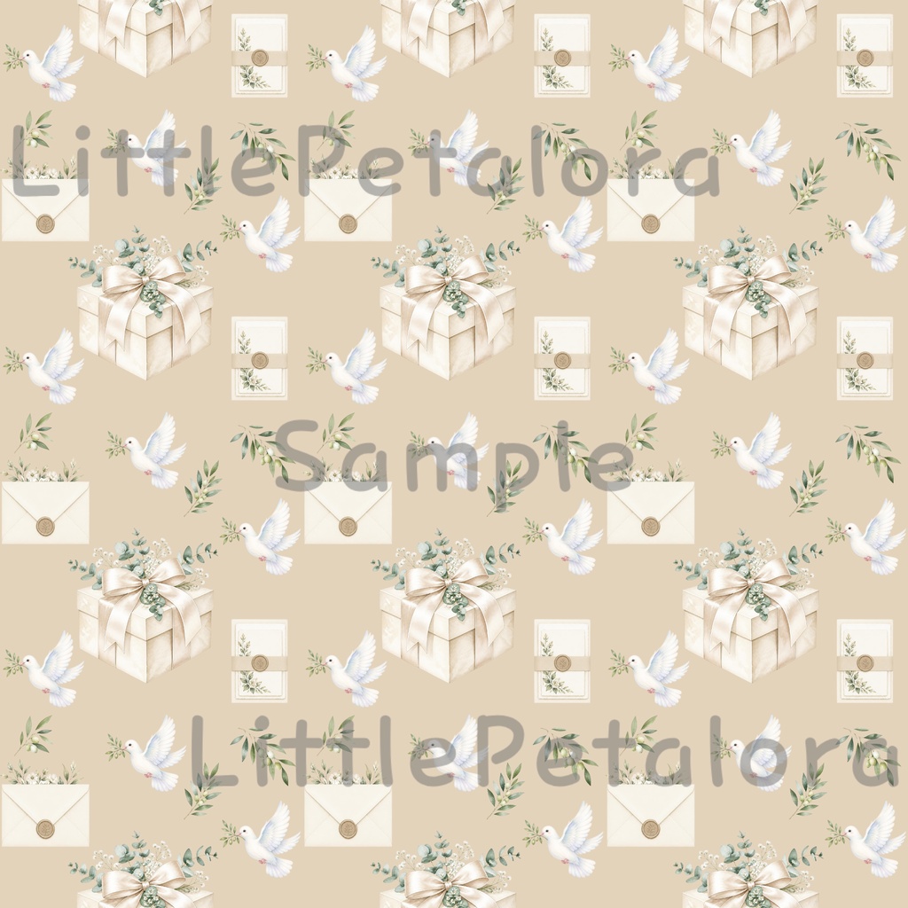 【デジタル素材】ウェディングをイメージしたシームレスパターン7枚セット