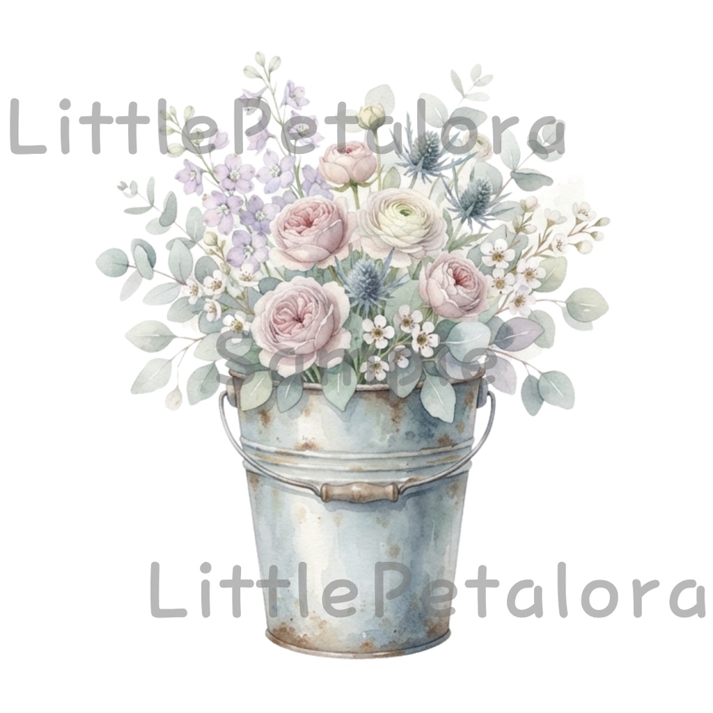【デジタル素材】お花屋さんシリーズのクリップアート20枚セット