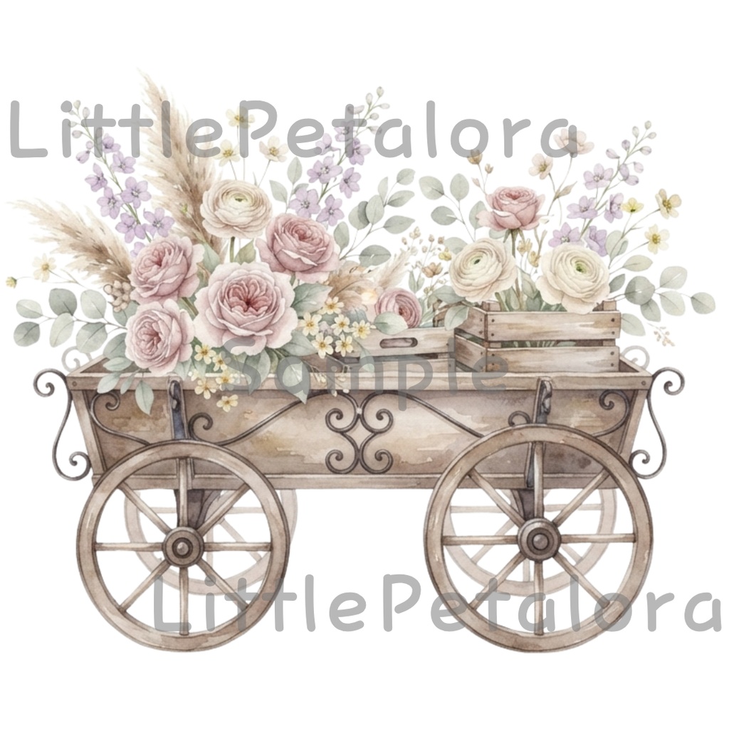 【デジタル素材】お花屋さんシリーズのクリップアート20枚セット