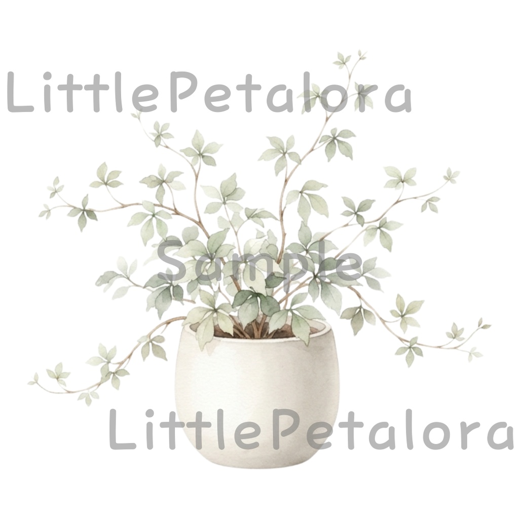 【デジタル素材】観葉植物シリーズのクリップアート20枚セット