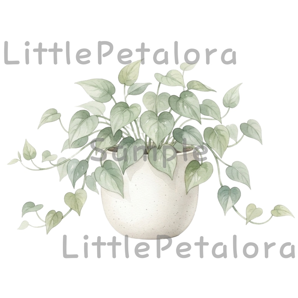 【デジタル素材】観葉植物シリーズのクリップアート20枚セット