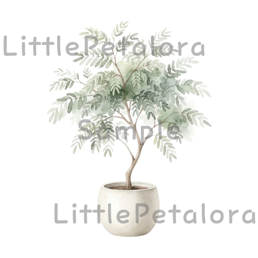 【デジタル素材】観葉植物シリーズのクリップアート20枚セット