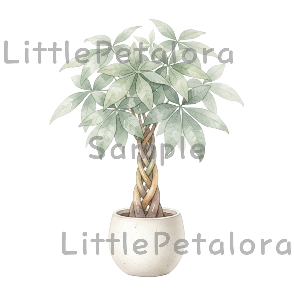 【デジタル素材】観葉植物シリーズのクリップアート20枚セット