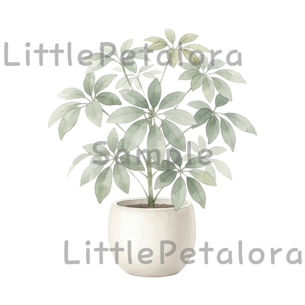 【デジタル素材】観葉植物シリーズのクリップアート20枚セット