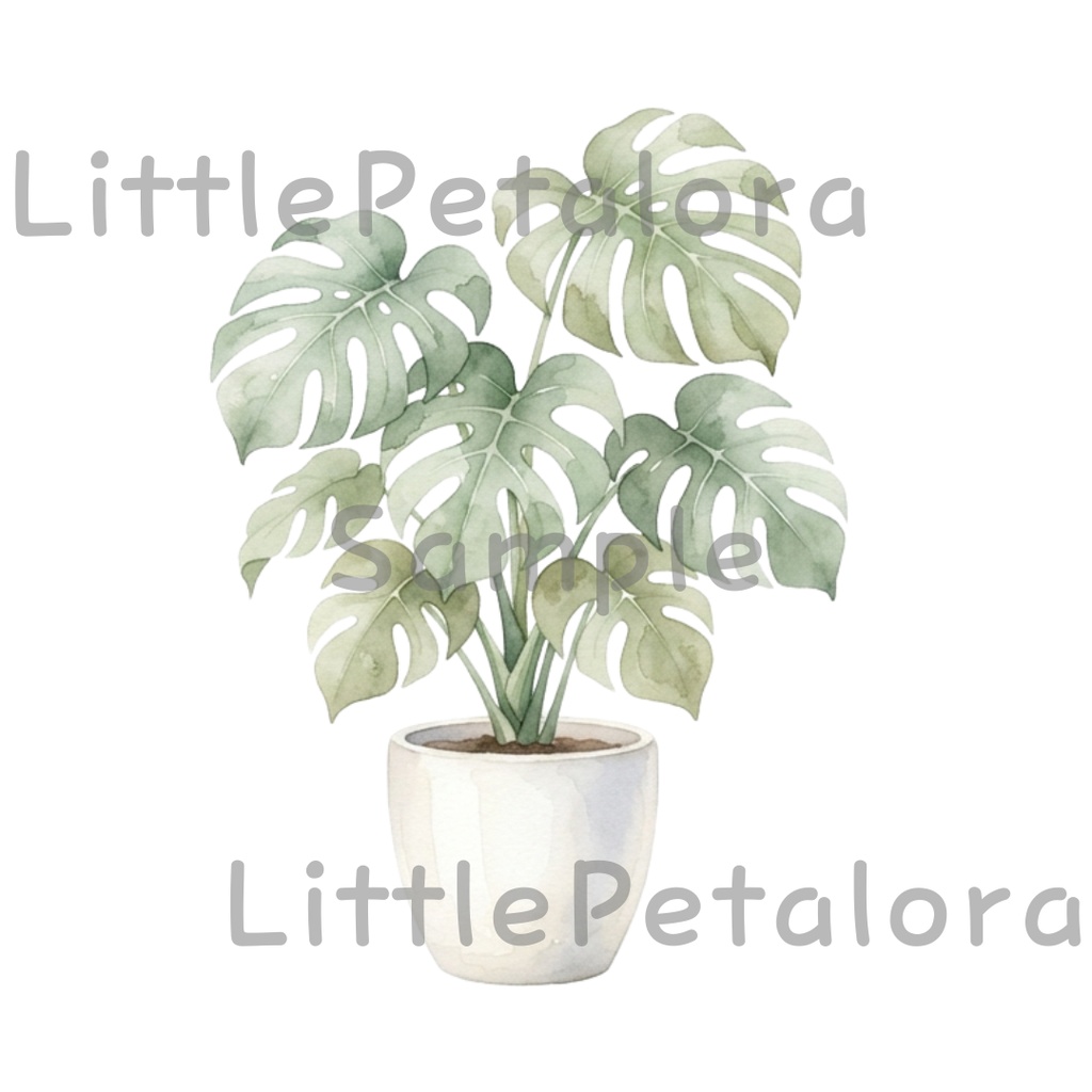 【デジタル素材】観葉植物シリーズのクリップアート20枚セット