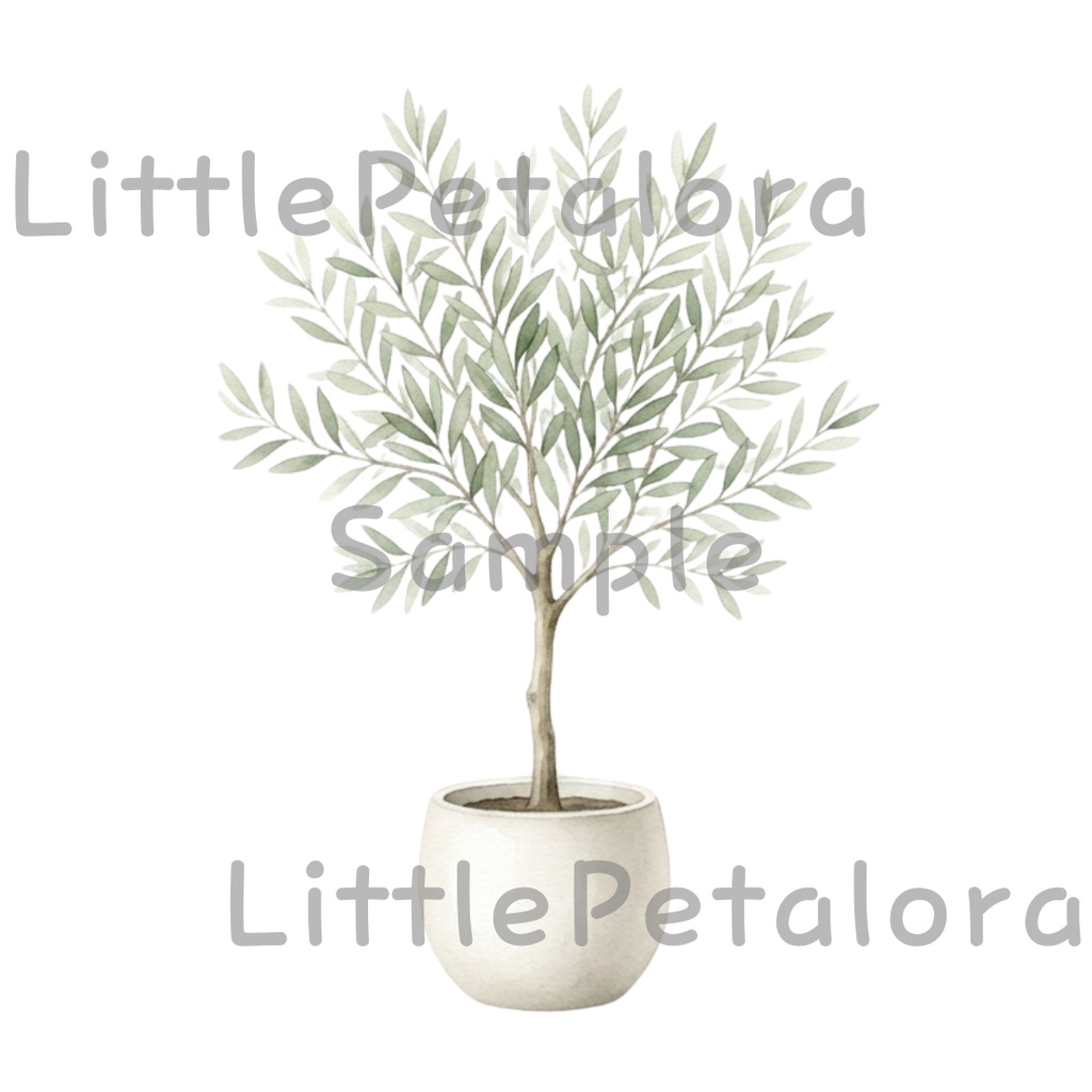 【デジタル素材】観葉植物シリーズのクリップアート20枚セット