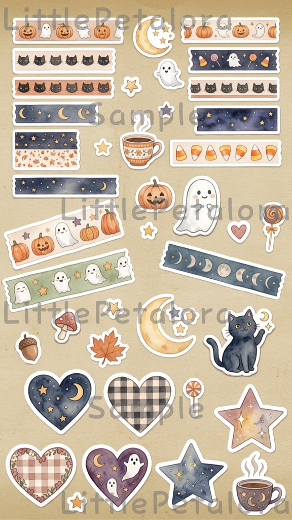 Halloween|大人かわいいハロウィン手帳デコ デジタルステッカーセット