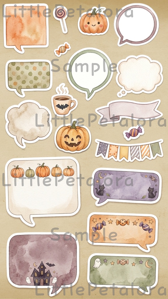 Halloween|大人かわいいハロウィン手帳デコ デジタルステッカーセット