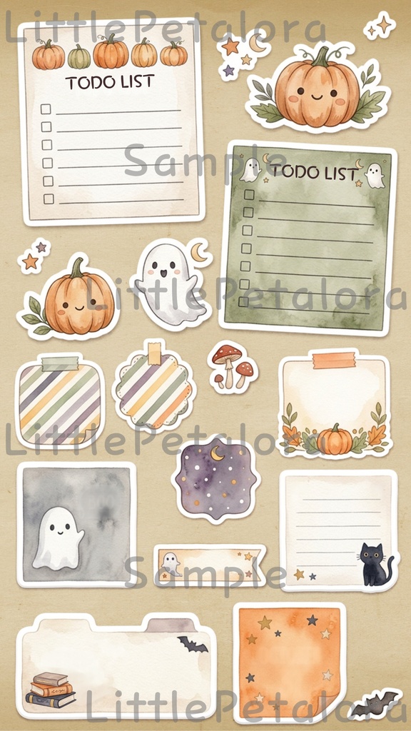 Halloween|大人かわいいハロウィン手帳デコ デジタルステッカーセット