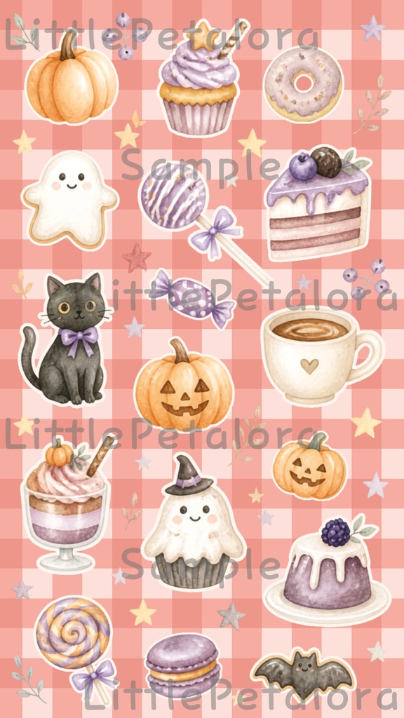 デジタルステッカー Halloween - シマエナガ|ハロウィン素材 9枚セット