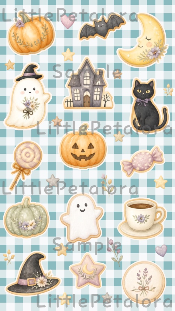 デジタルステッカー Halloween - ハムスター|ハロウィン素材 9枚セット