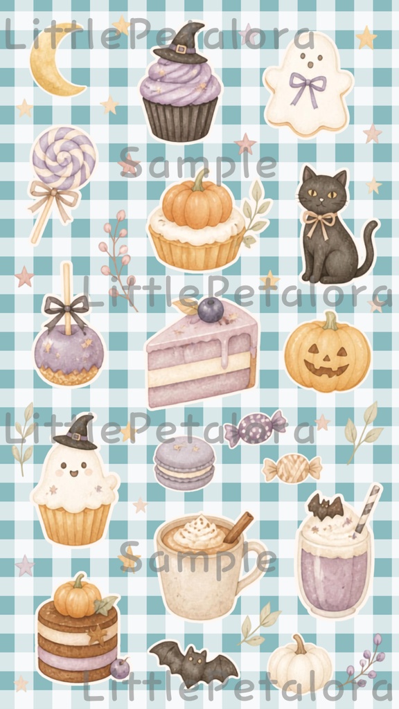 デジタルステッカー Halloween - ハムスター|ハロウィン素材 9枚セット